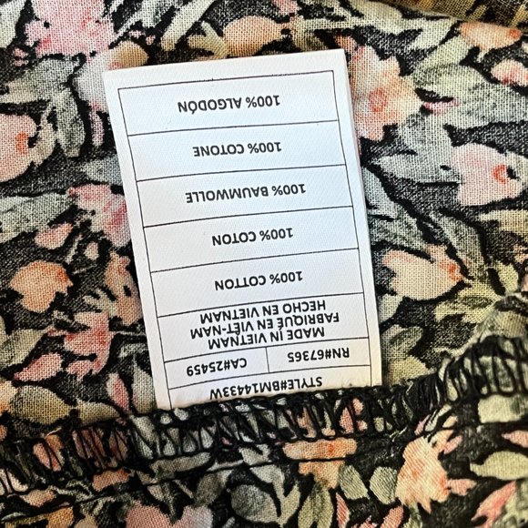 NWT BB Dakota Steve Madden Floral Sleeveless Top Ruffle Detail Size Large V-Neck - Picture 7 of 11